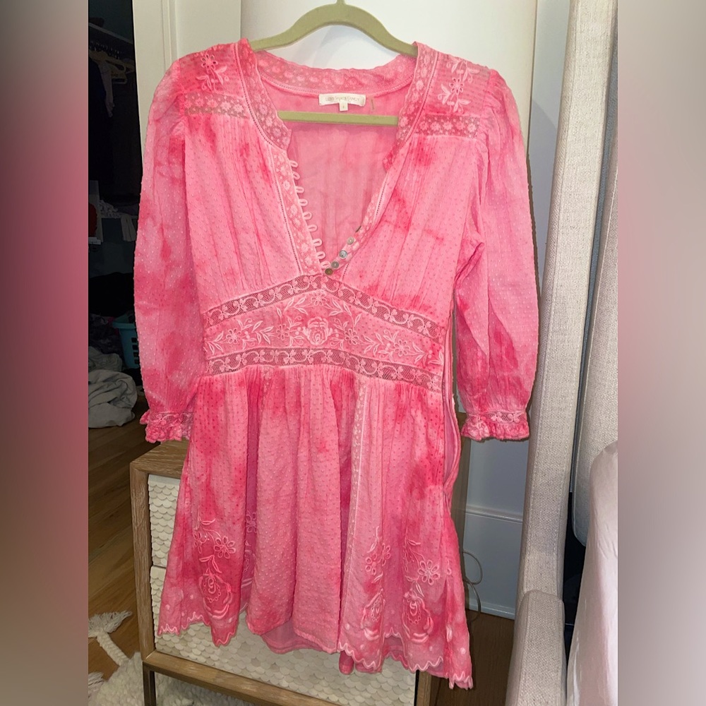 LoveShackFancy Leno Dress in Pink